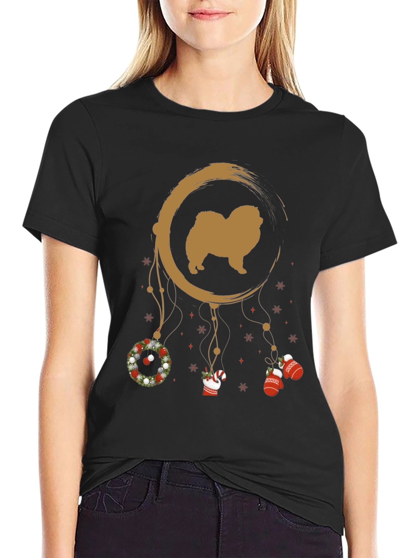 Dog Christmas Dreamcatcher Graphic Tee