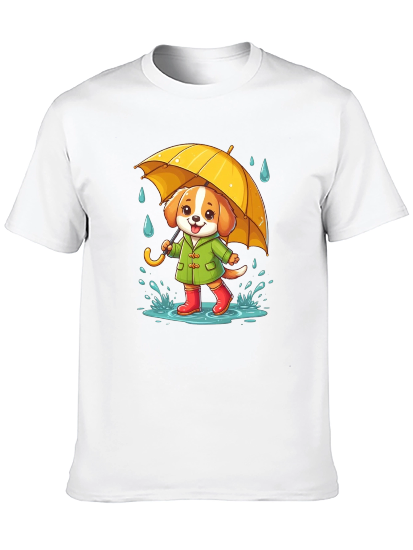 Cute Dog in Rain T-Shirt