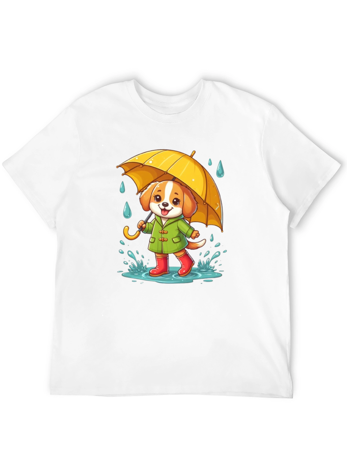 Cute Dog in Rain T-Shirt