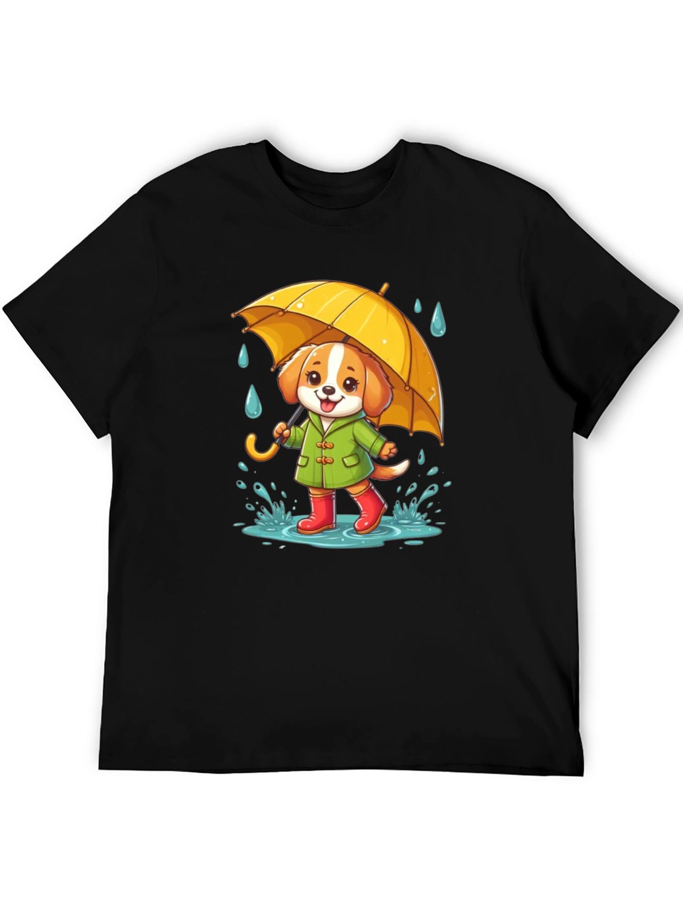 Cute Dog in Rain T-Shirt