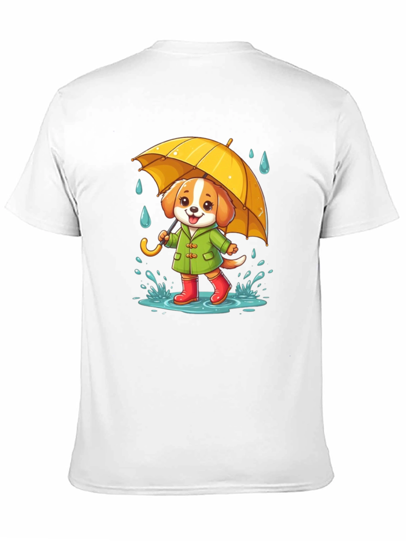 Cute Dog in Rain T-Shirt