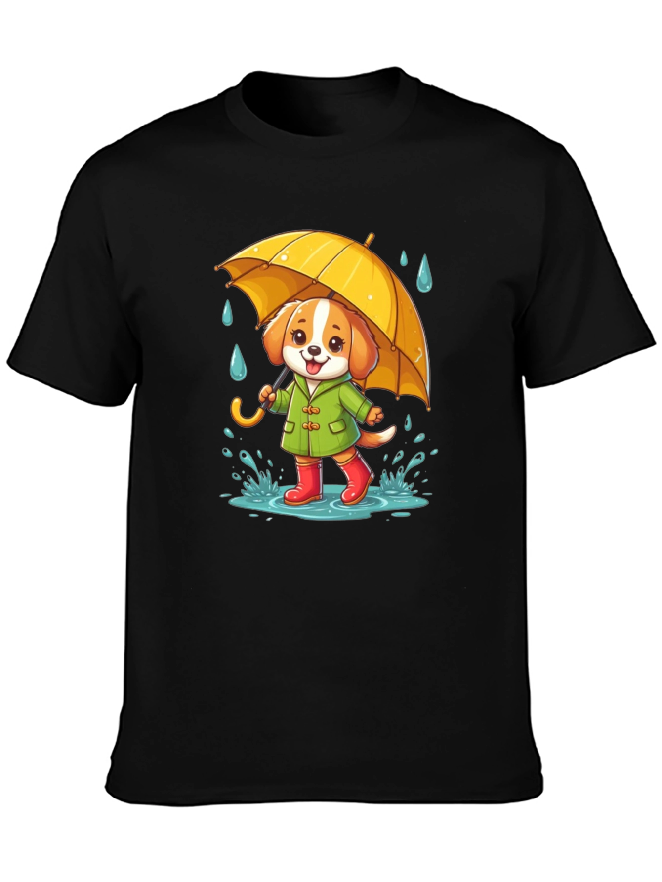 Cute Dog in Rain T-Shirt