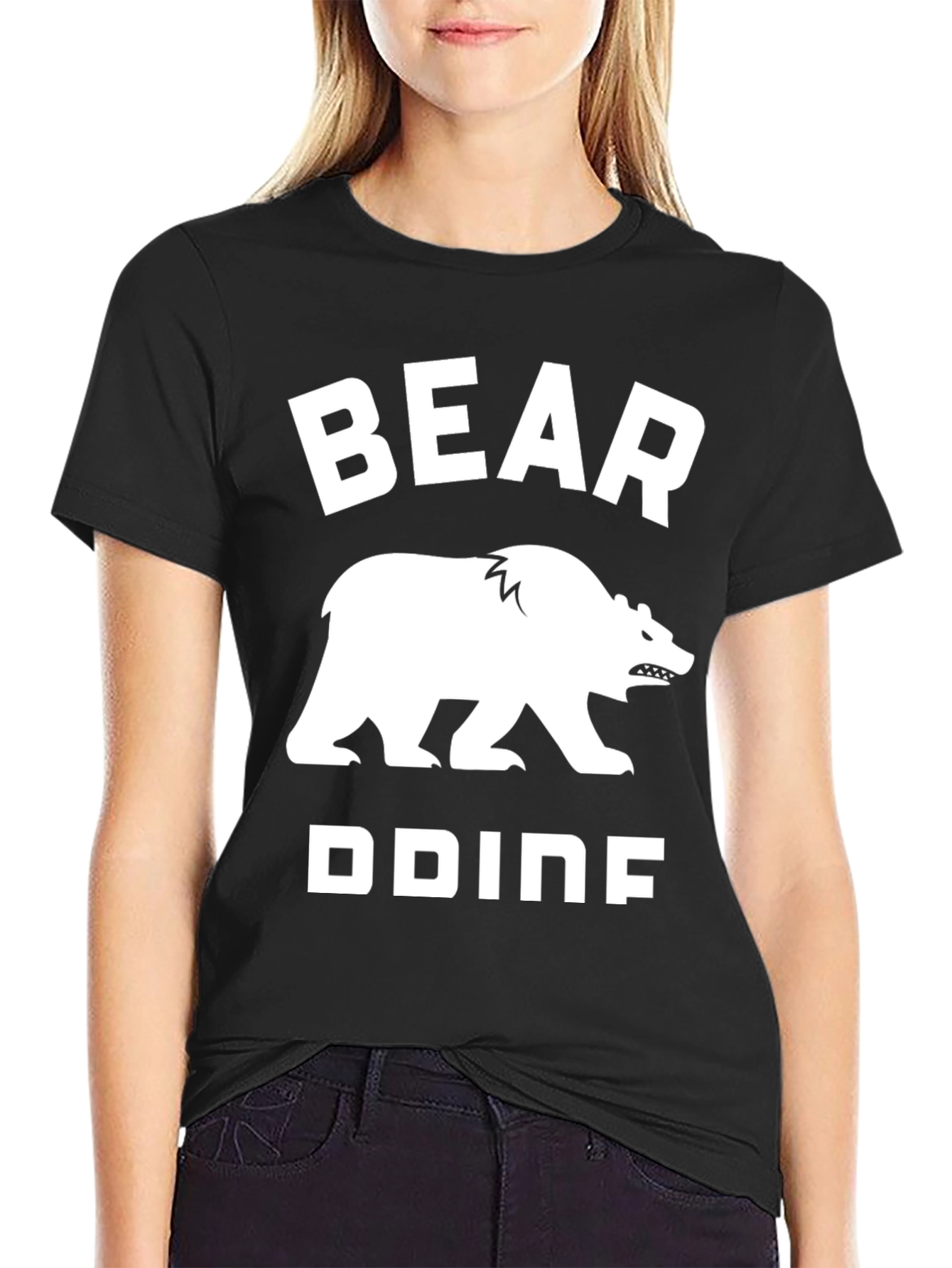Bear Doing Bear Things Black T-Shirt