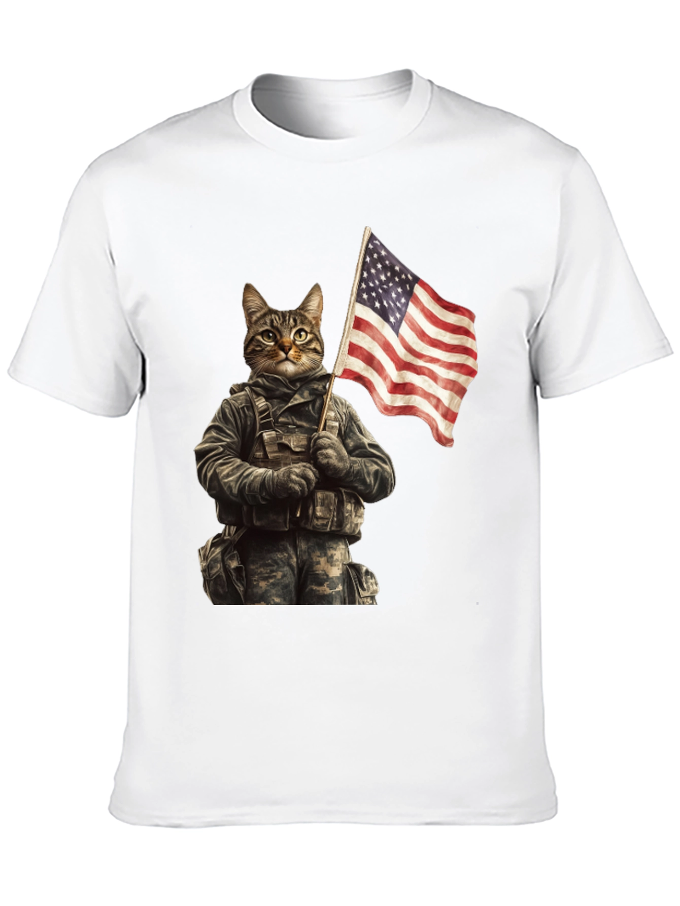 Patriotic Cat Soldier T-Shirt