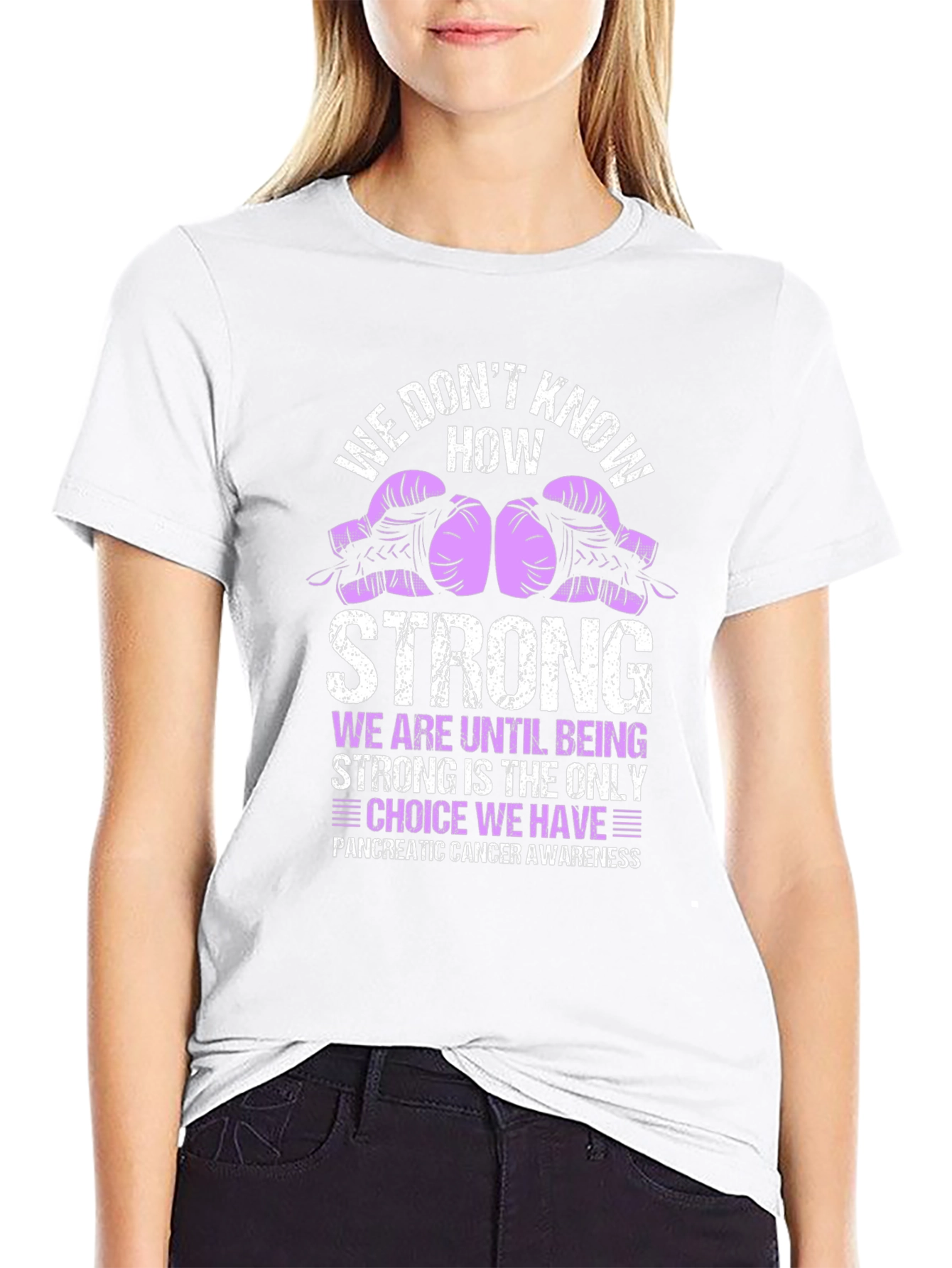 Pancreatic Cancer Awareness T-Shirt: Fight Strong