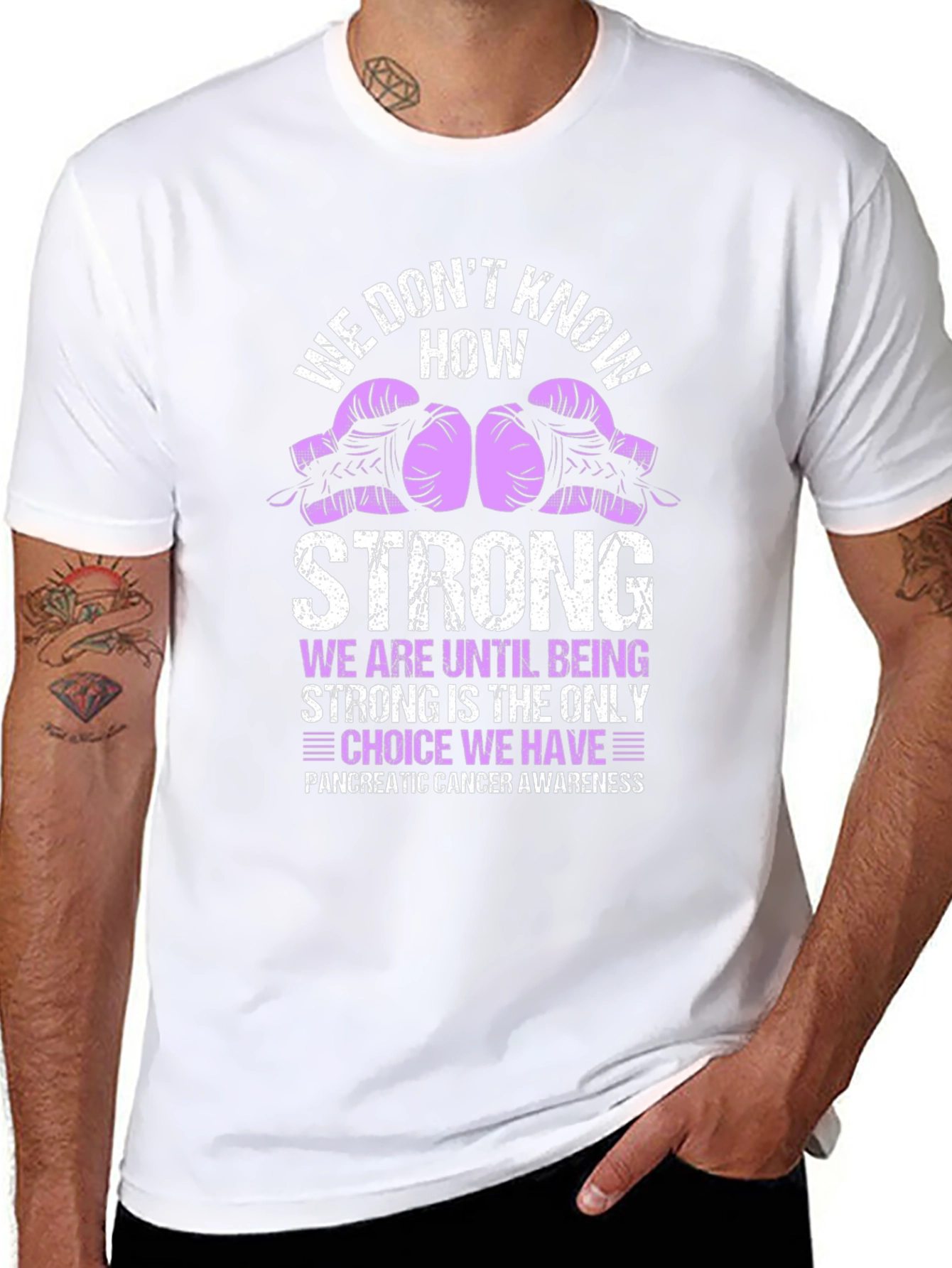 Pancreatic Cancer Awareness T-Shirt: Fight Strong