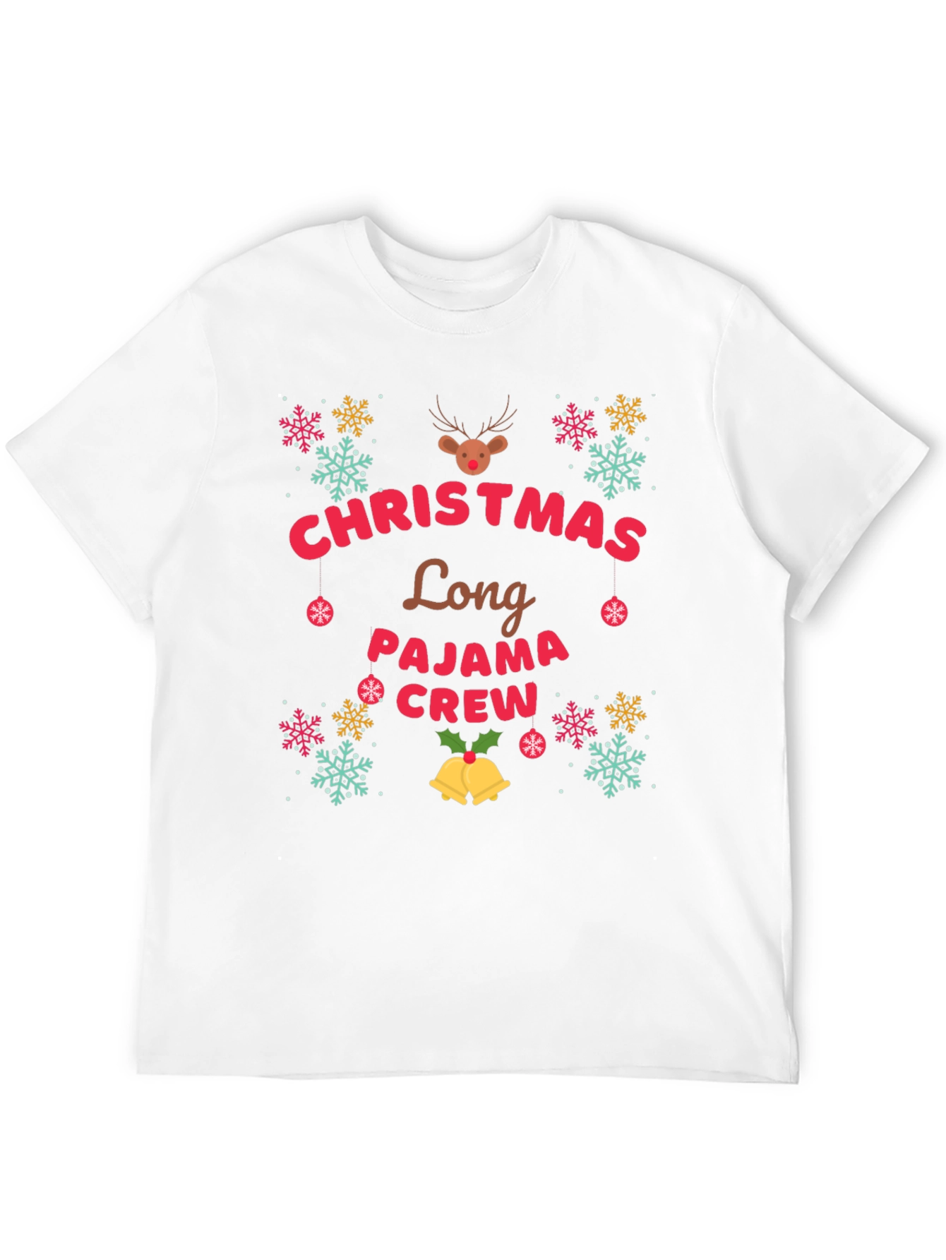 Christmas Long Pajama Crew T-Shirt