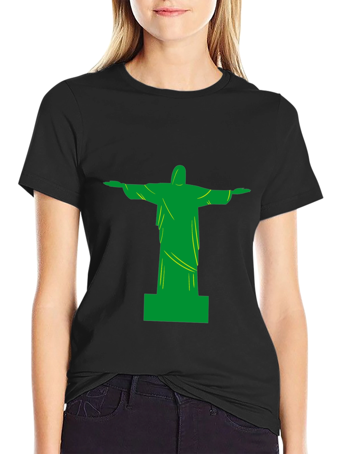 Rio Statue Tee - Black Graphic T-Shirt