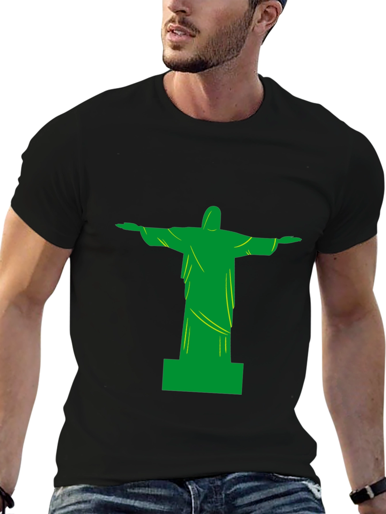 Rio Statue Tee - Black Graphic T-Shirt