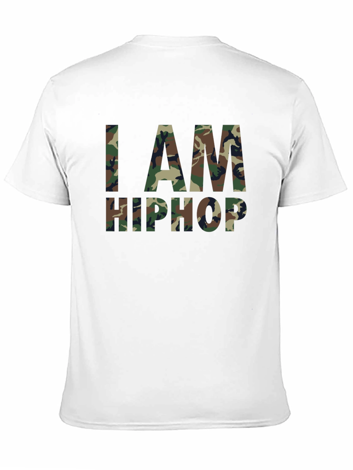 I AM HIP HOP Camo Print Black T-Shirt