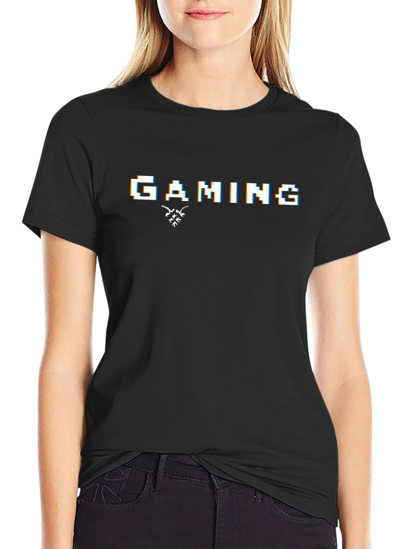 Gaming Pixel Art Black T-Shirt