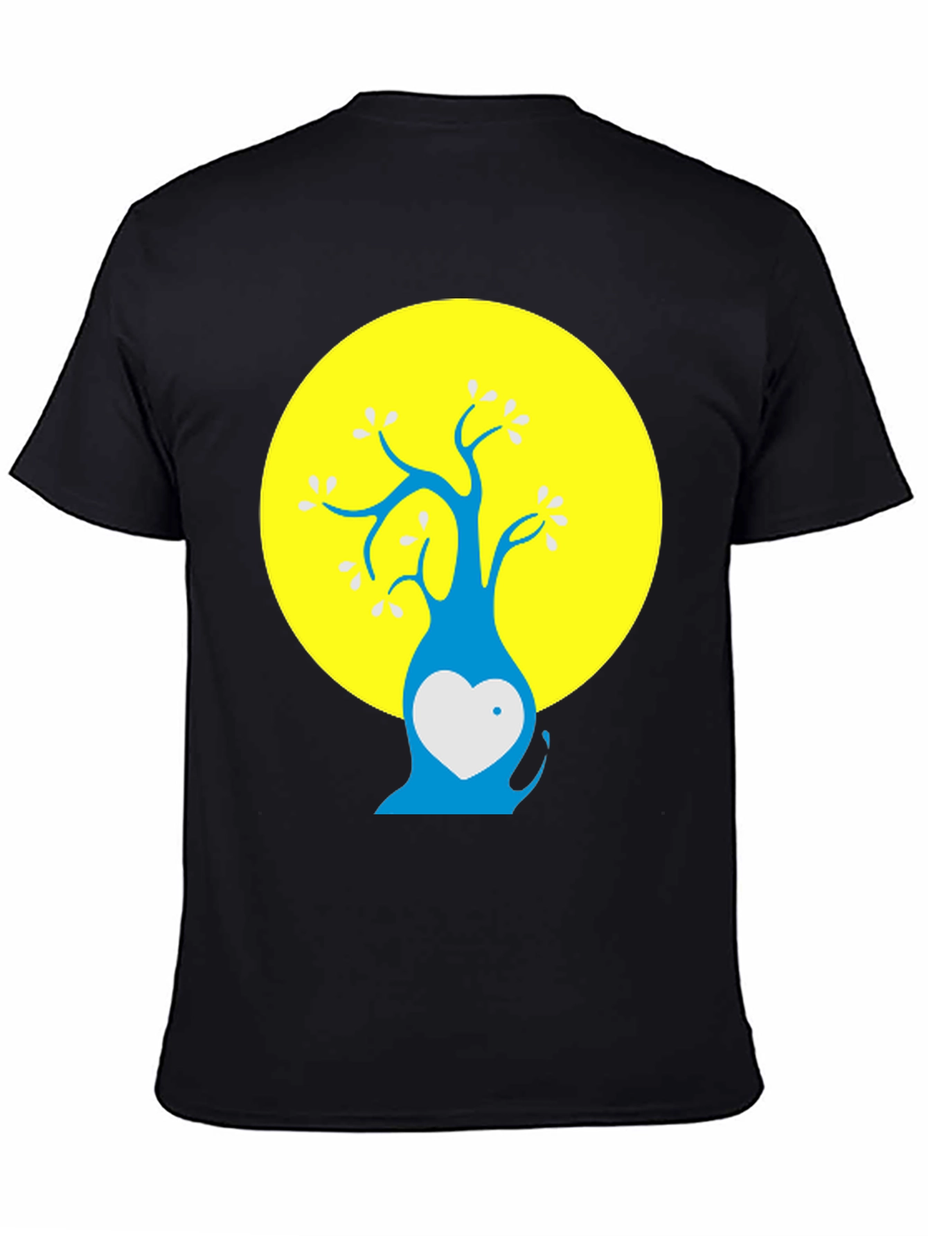 Artsy Tree Graphic Tee - Black Cotton Blend Shirt
