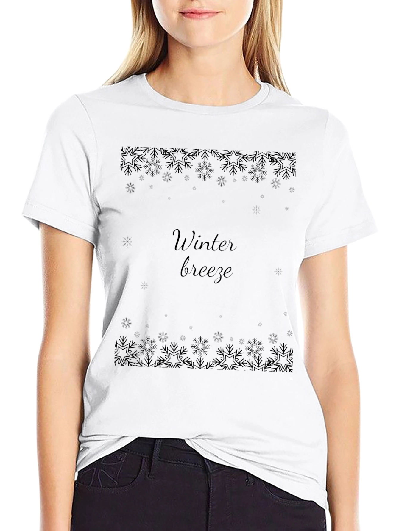 Winter Breeze Black T-Shirt