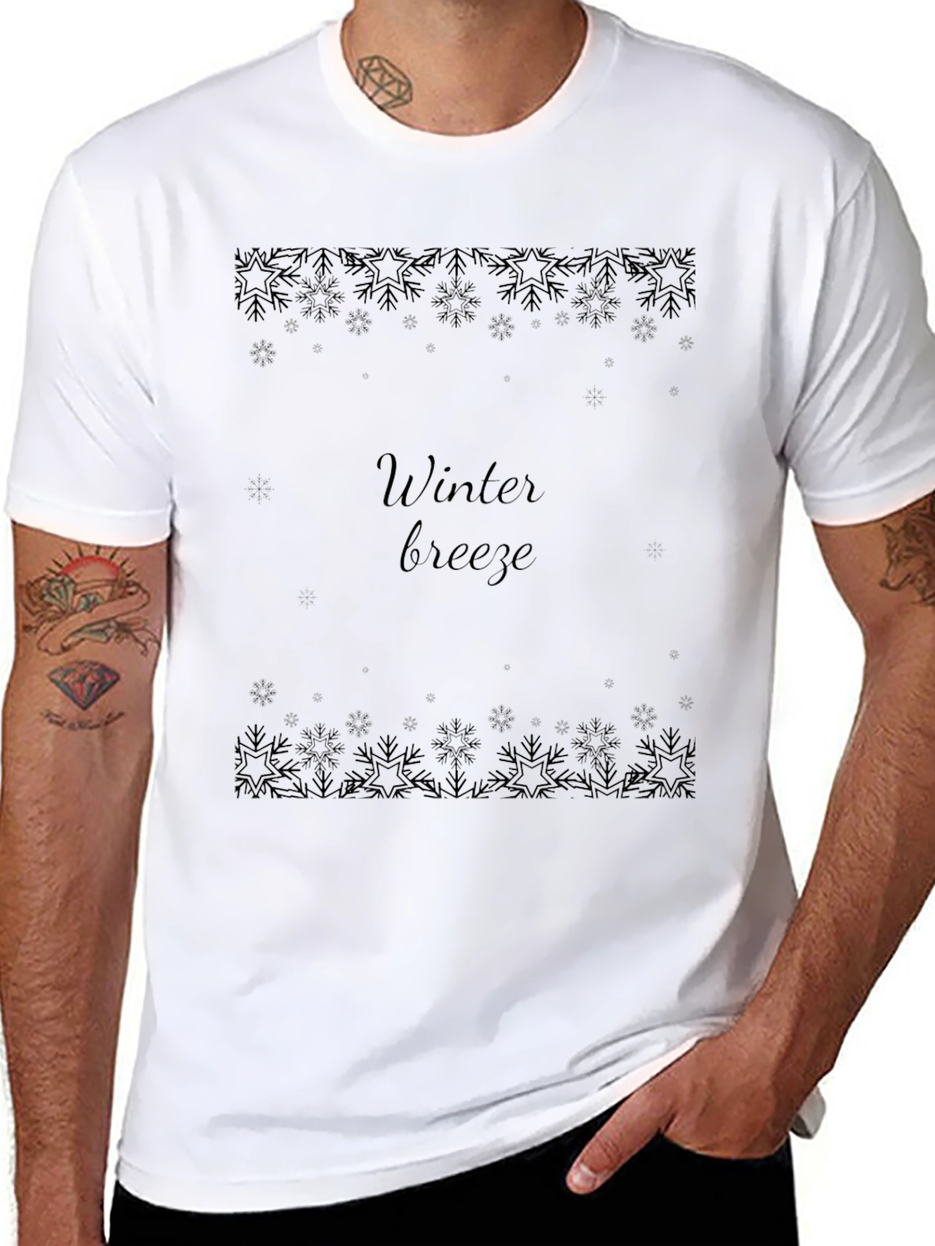 Winter Breeze Black T-Shirt