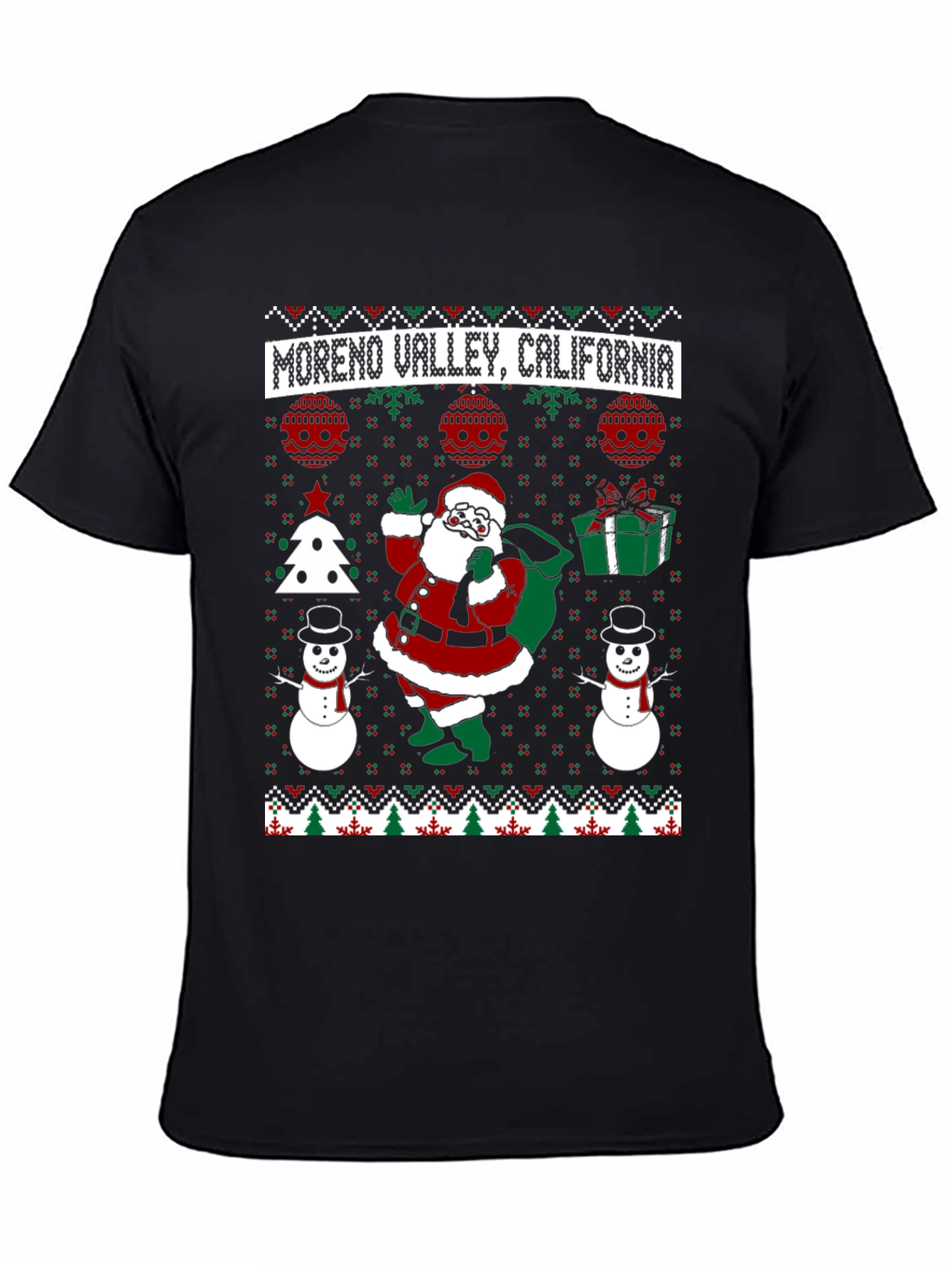 Moreno Valley California Santa Ugly Christmas T-Shirt