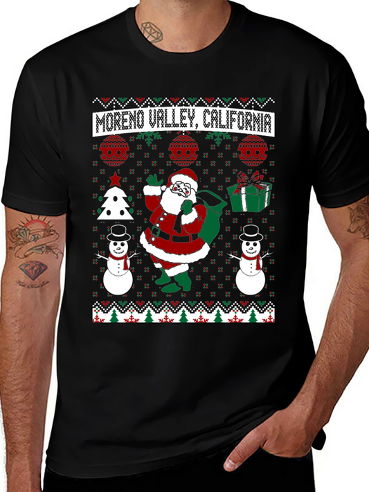 Moreno Valley California Santa Ugly Christmas T-Shirt