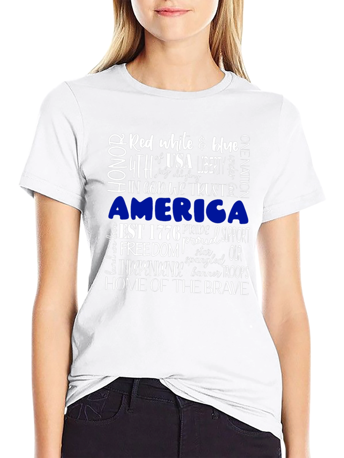 Patriotic Graphic T-Shirt: Red White & Blue USA Pride