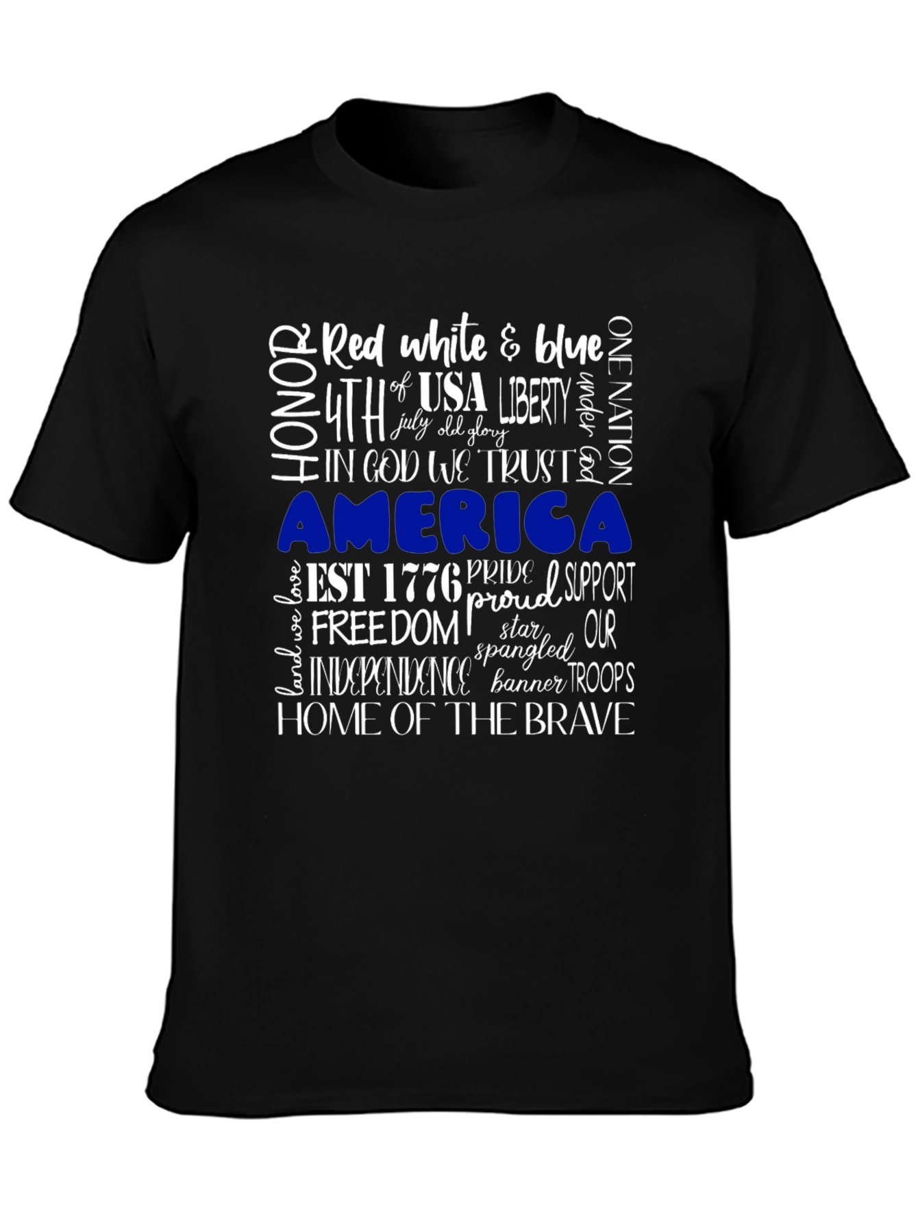 Patriotic Graphic T-Shirt: Red White & Blue USA Pride