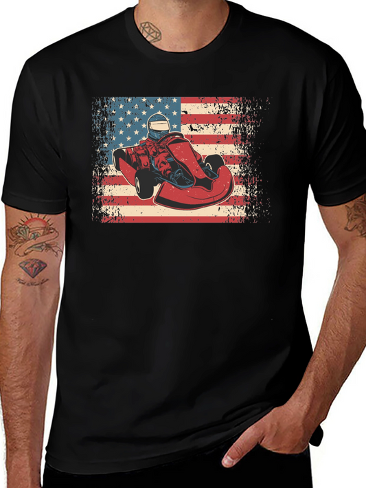 American Kart Racer Graphic T-Shirt