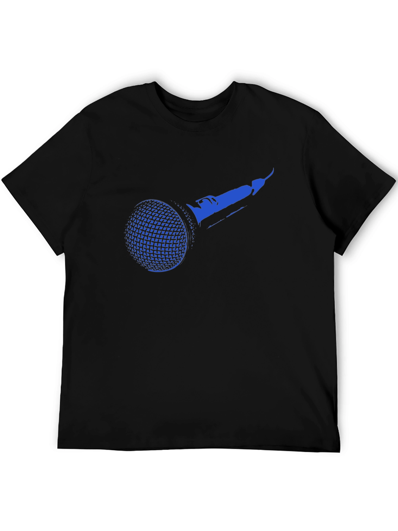 Blue Microphone Graphic Black T-Shirt