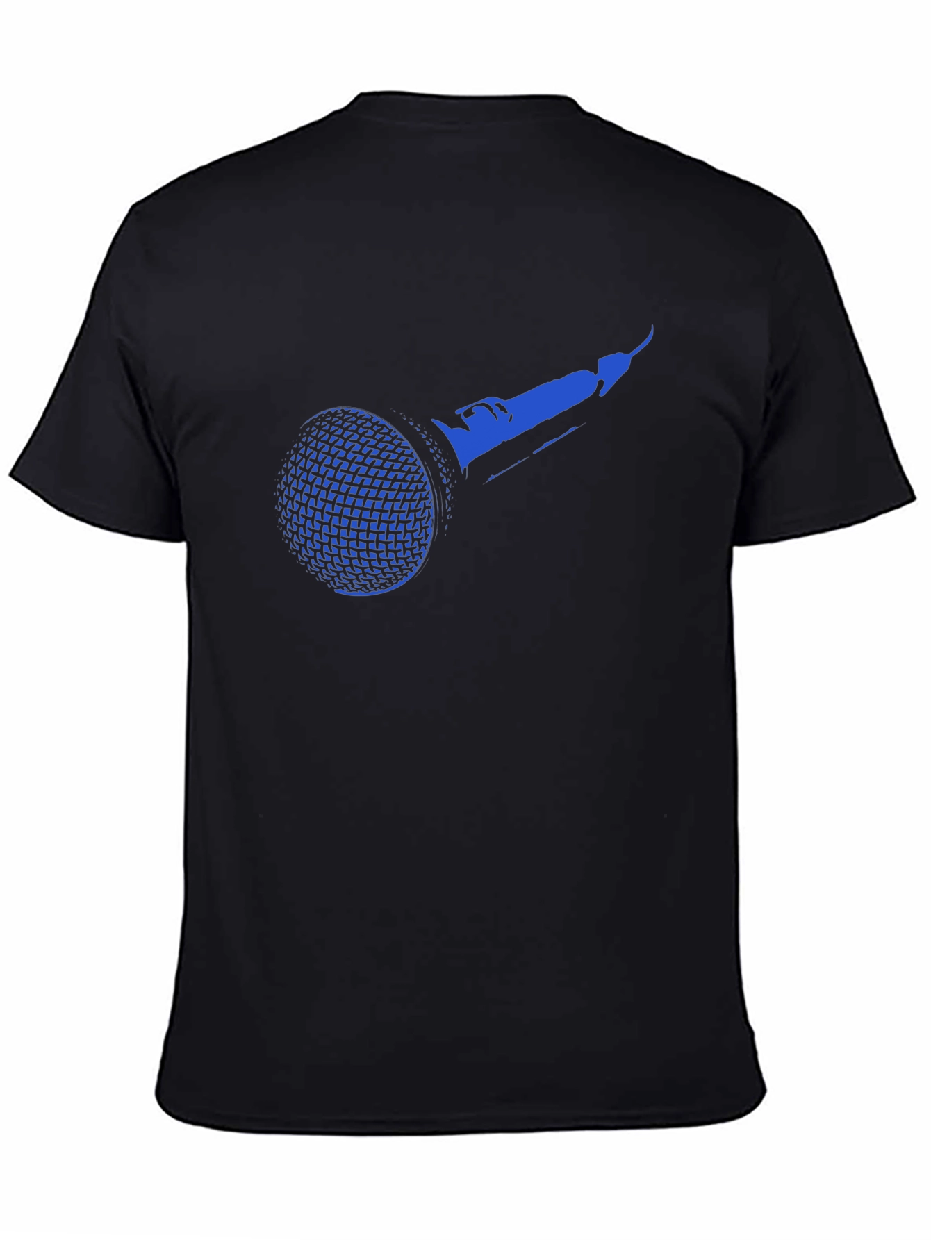 Blue Microphone Graphic Black T-Shirt
