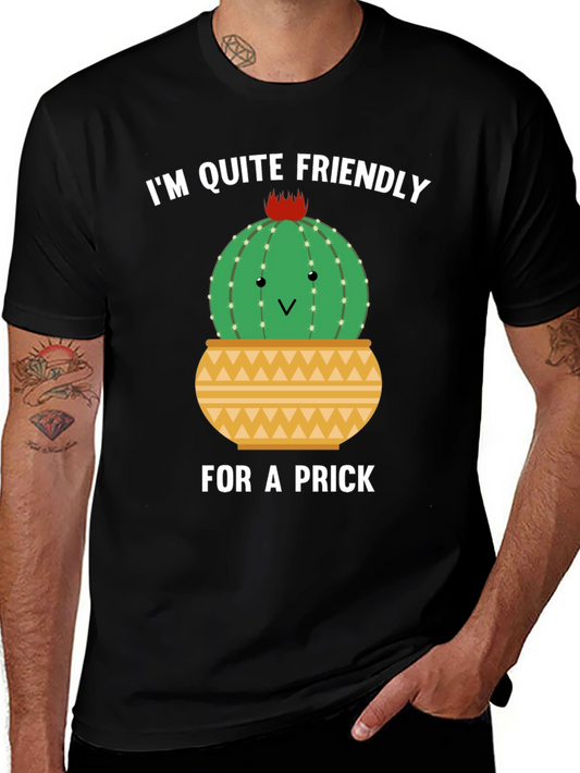 Friendly Cactus Graphic Tee - Humor T-Shirt