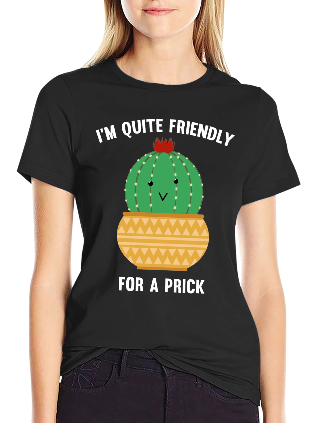Friendly Cactus Graphic Tee - Humor T-Shirt