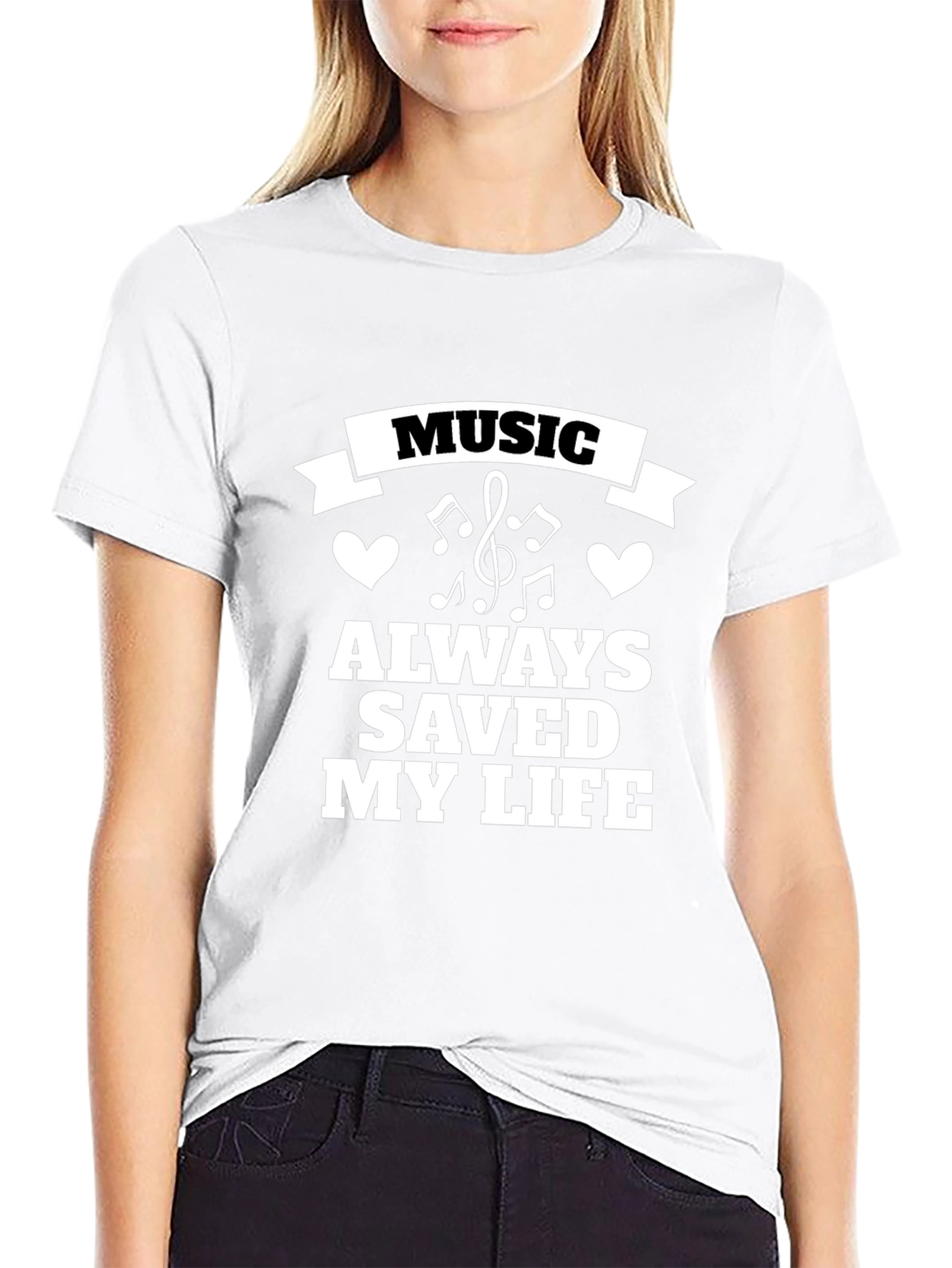 Music Saved My Life Black Tee