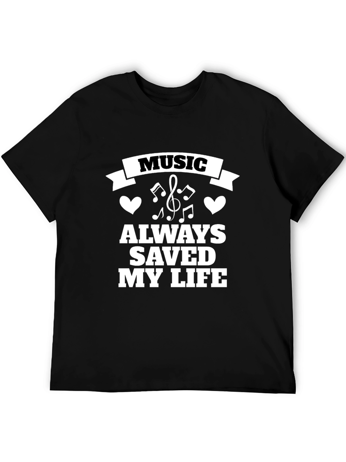 Music Saved My Life Black Tee