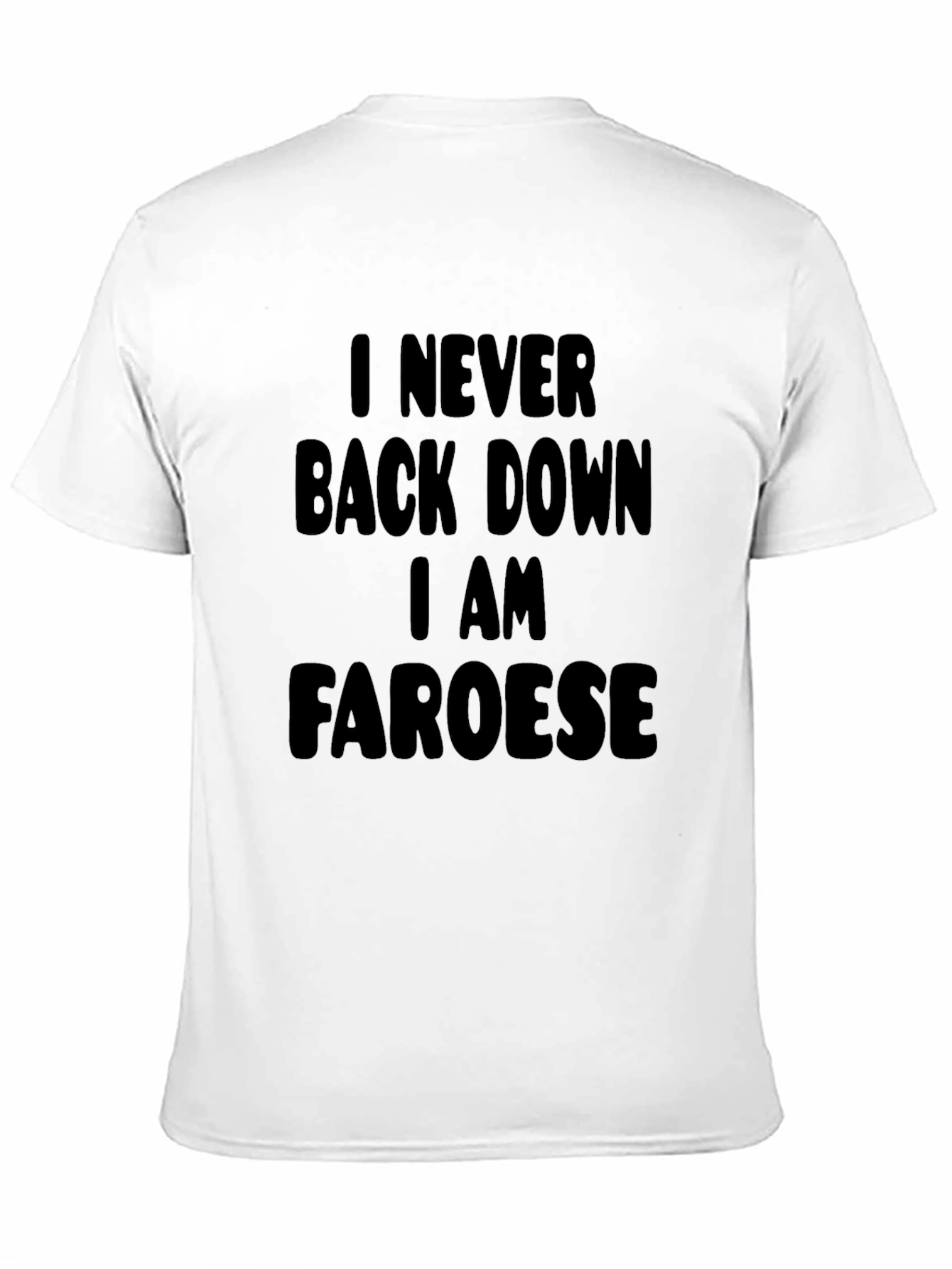 I Never Back Down Faroese Black T-Shirt