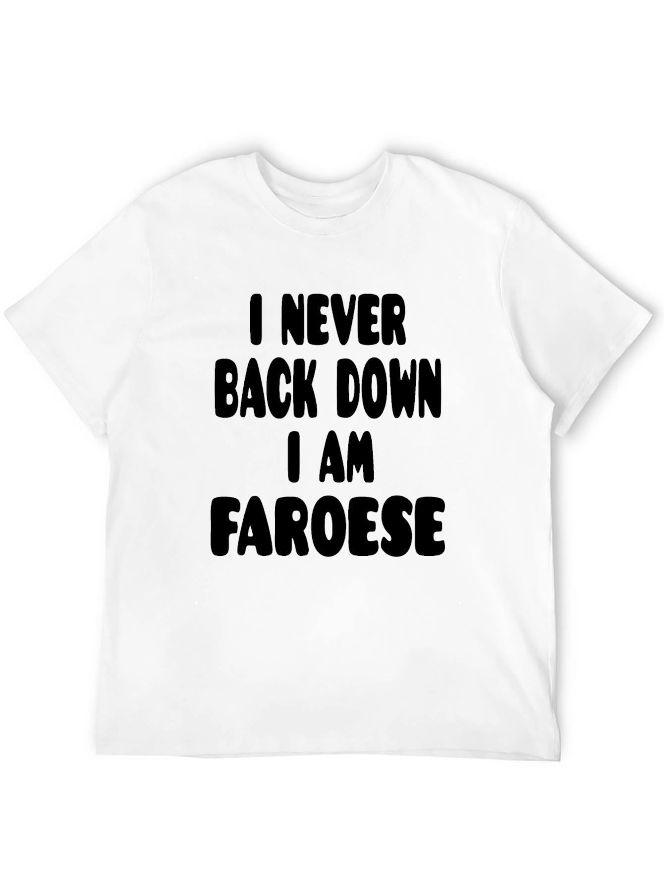 I Never Back Down Faroese Black T-Shirt