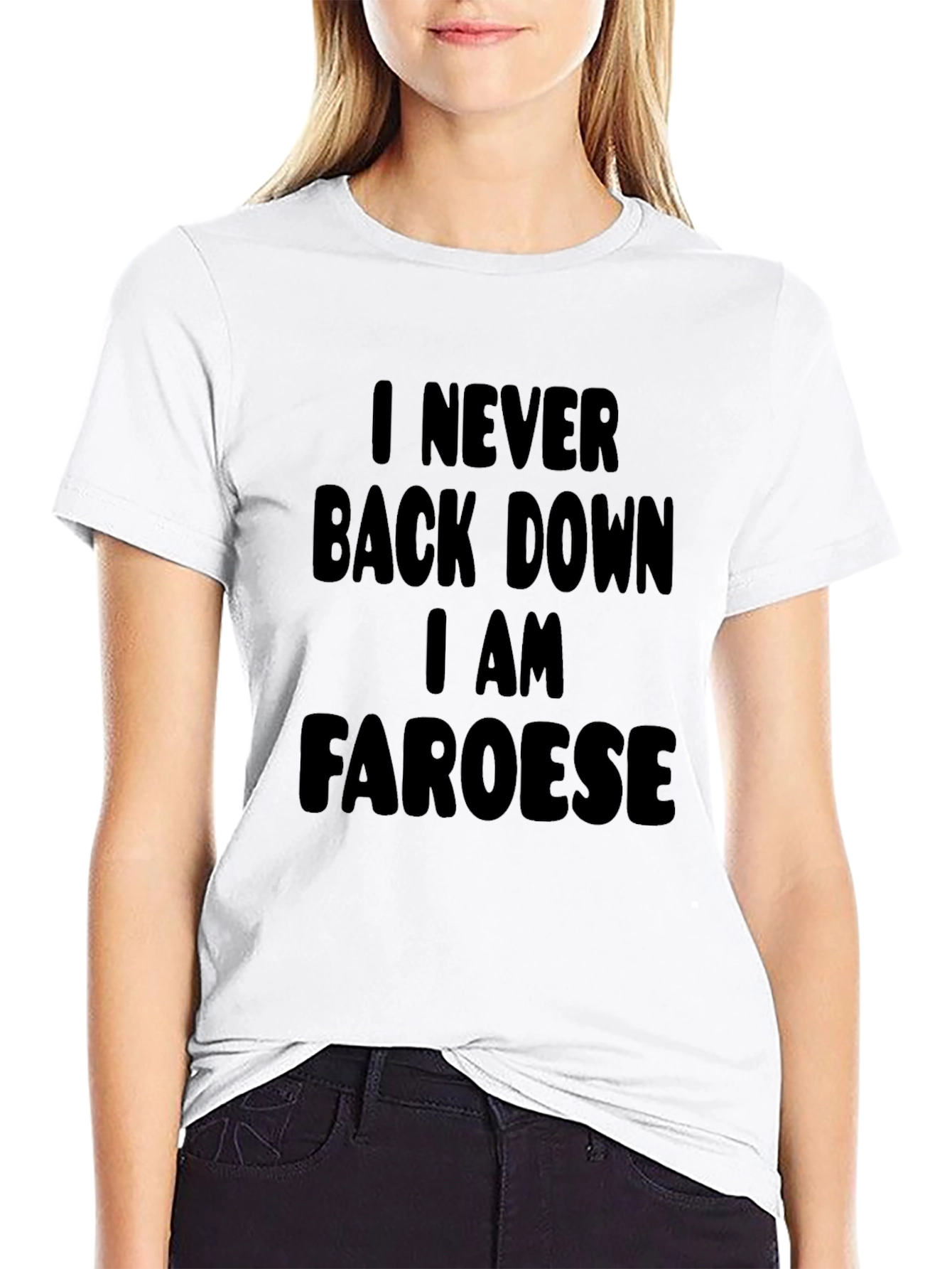 I Never Back Down Faroese Black T-Shirt
