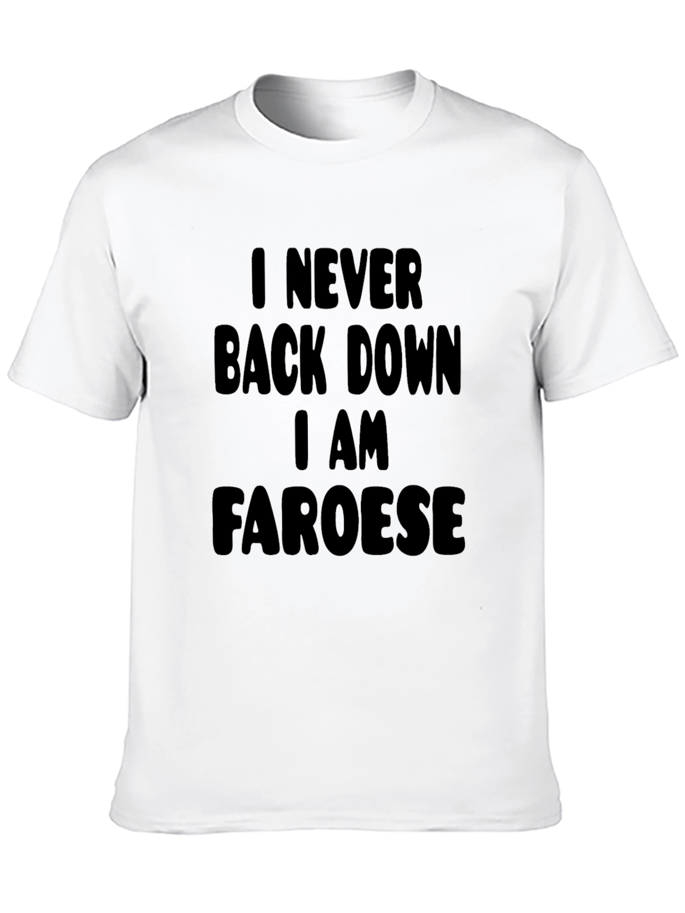 I Never Back Down Faroese Black T-Shirt