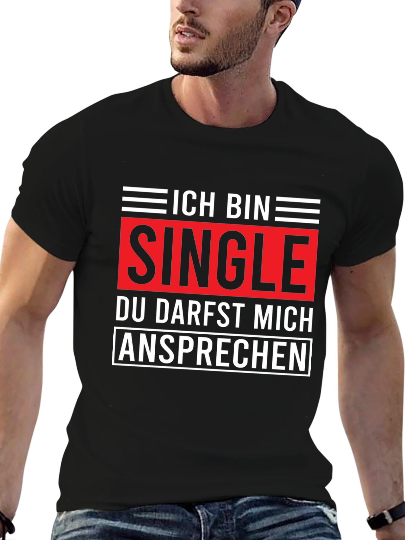 Ich Bin Single T-Shirt - Black