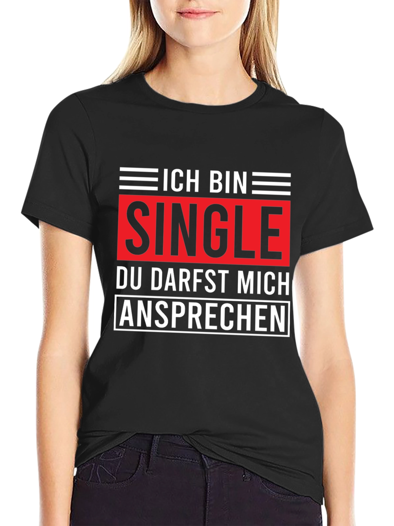 Ich Bin Single T-Shirt - Black
