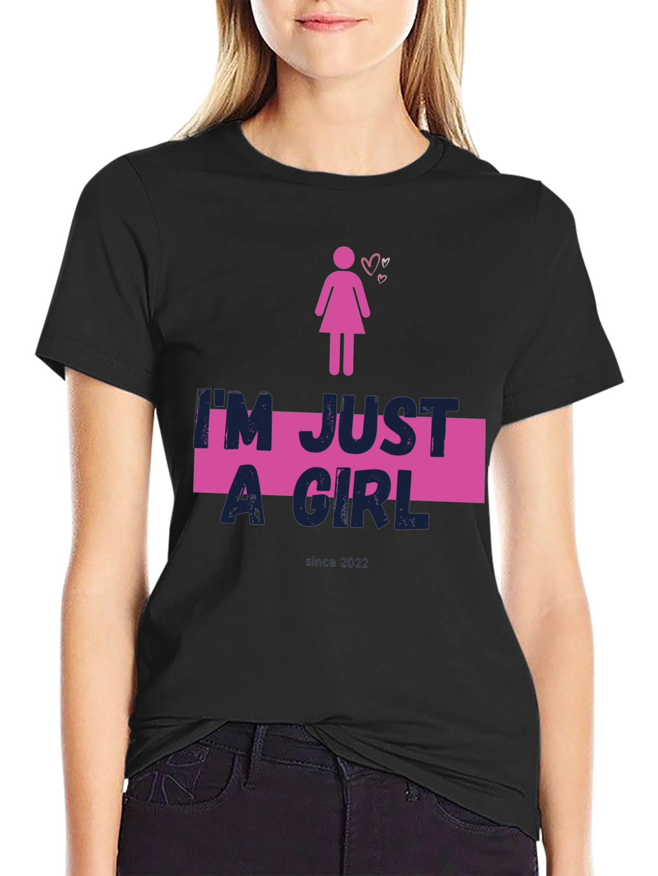 Im Just A Girl Black Tee