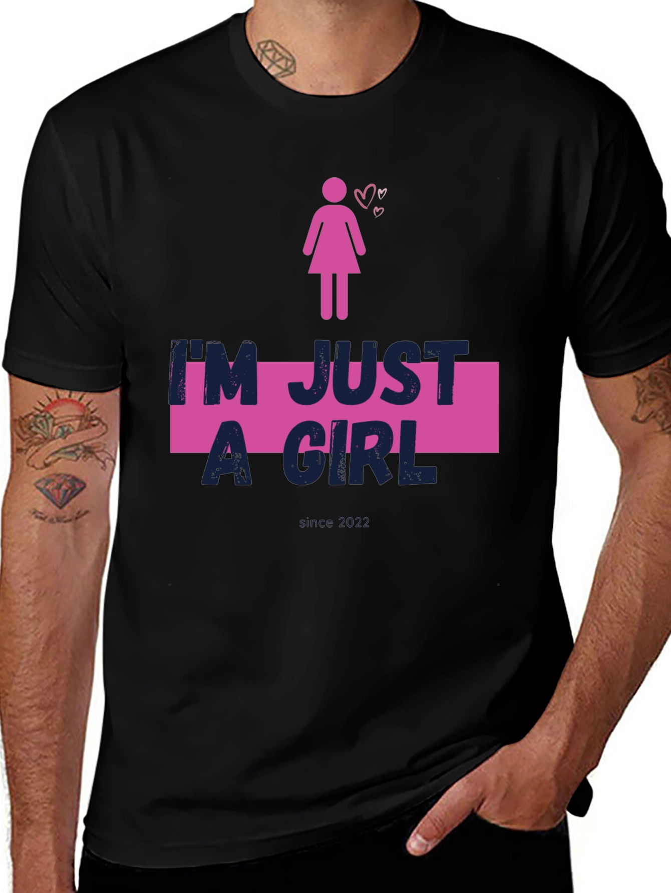 Im Just A Girl Black Tee