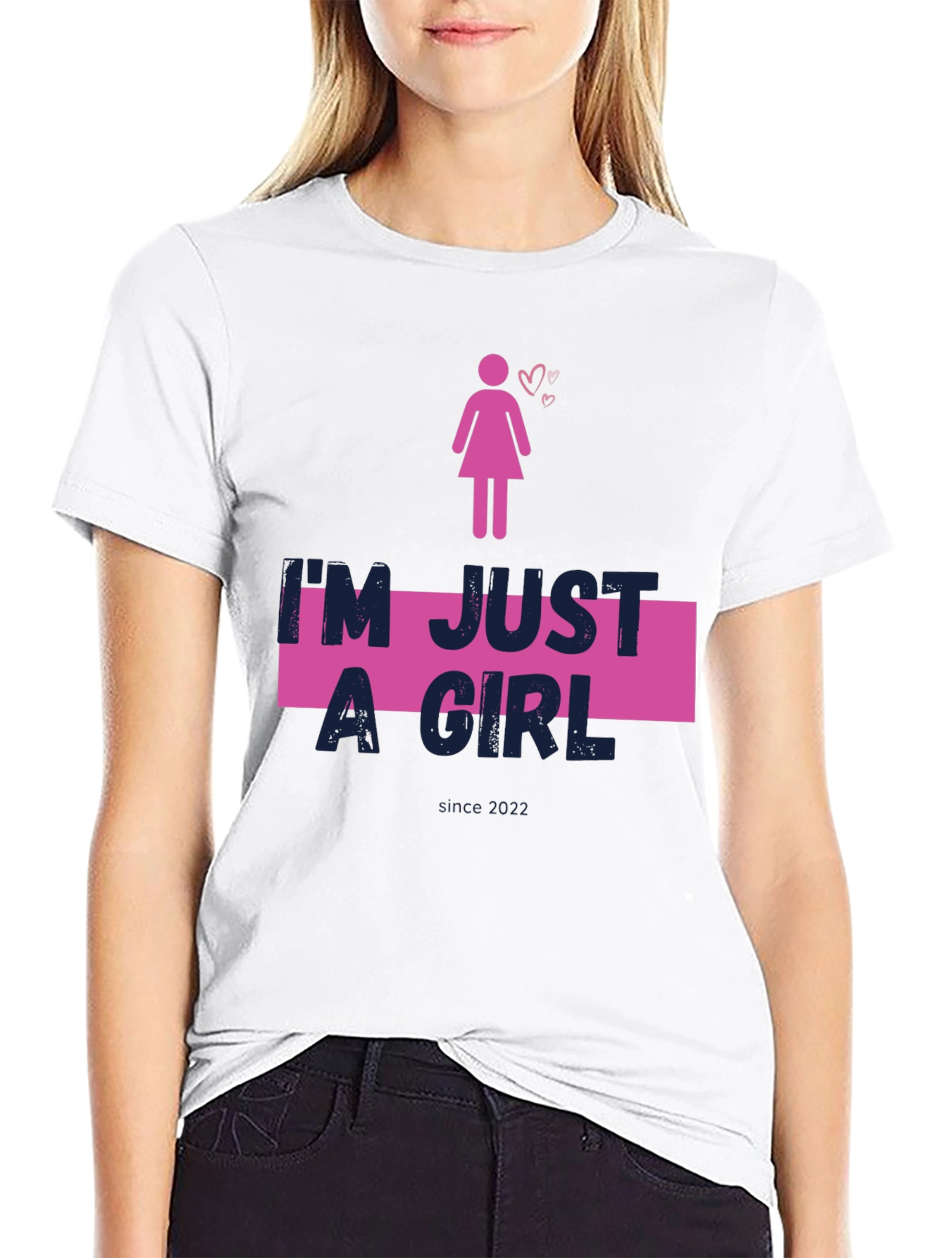 Im Just A Girl Black Tee