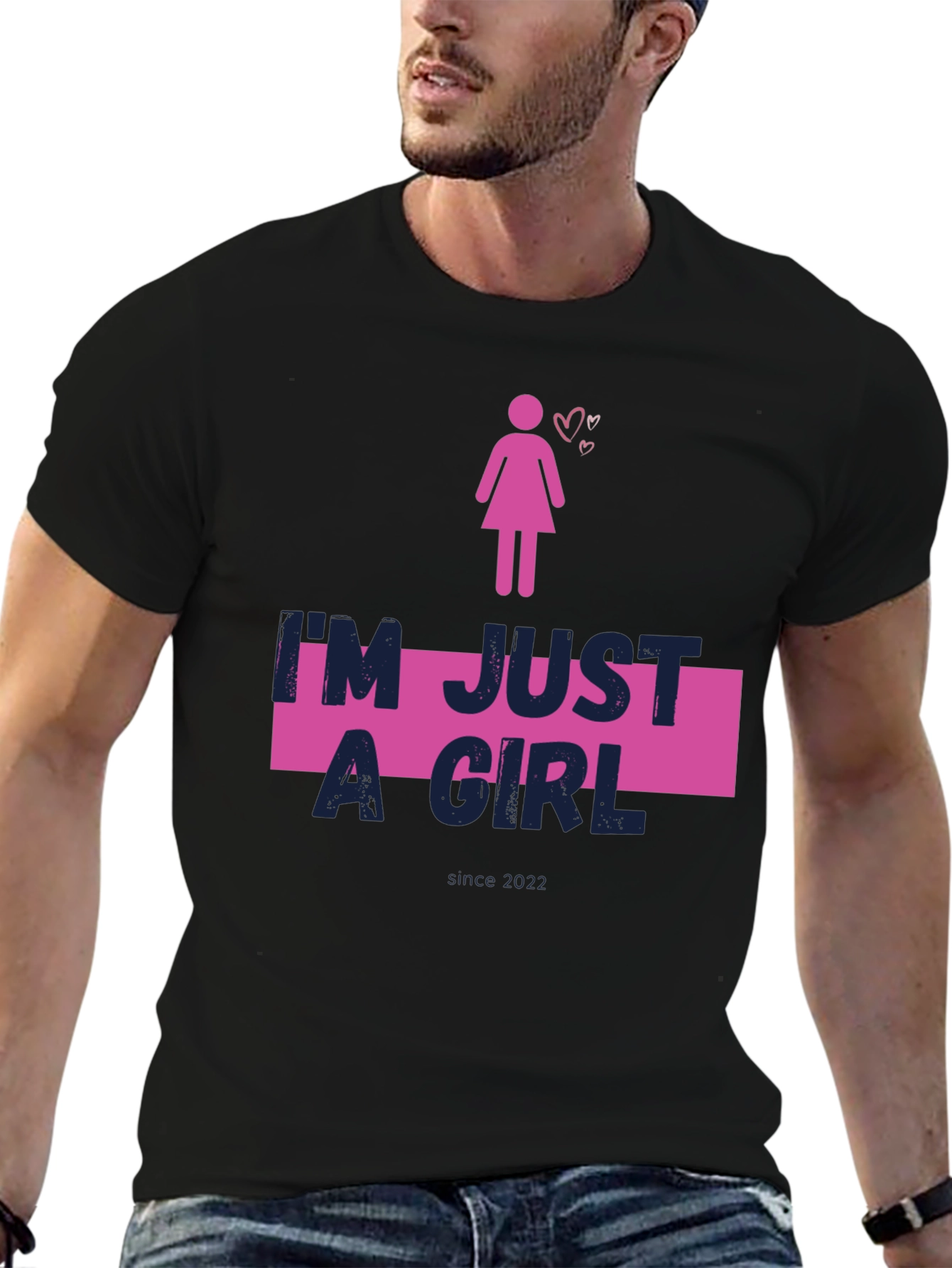 Im Just A Girl Black Tee