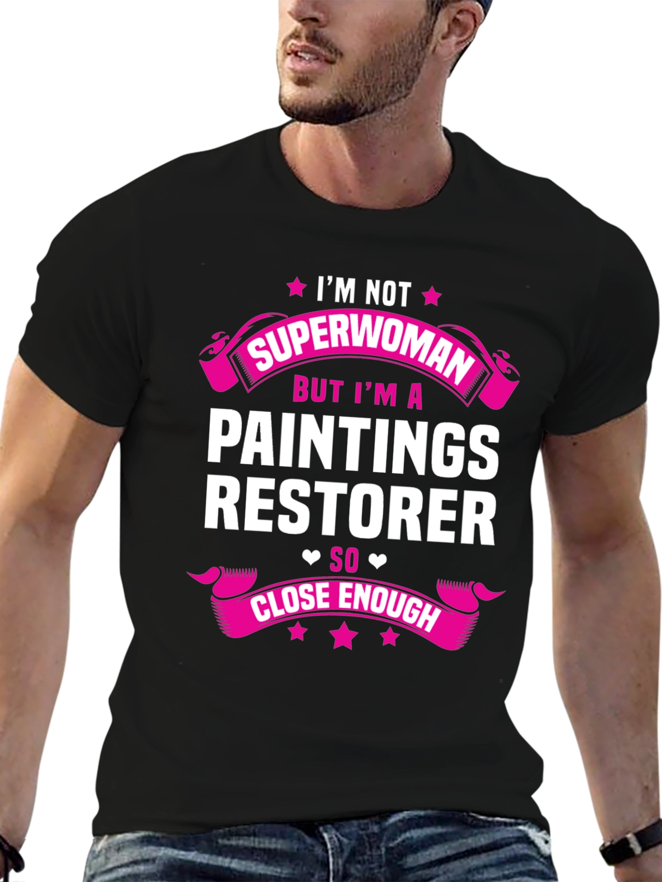 Painting Restorer Graphic Tee - Superwoman Close Enough