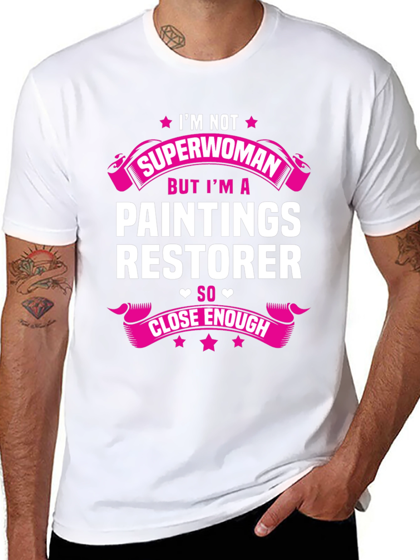 Painting Restorer Graphic Tee - Superwoman Close Enough