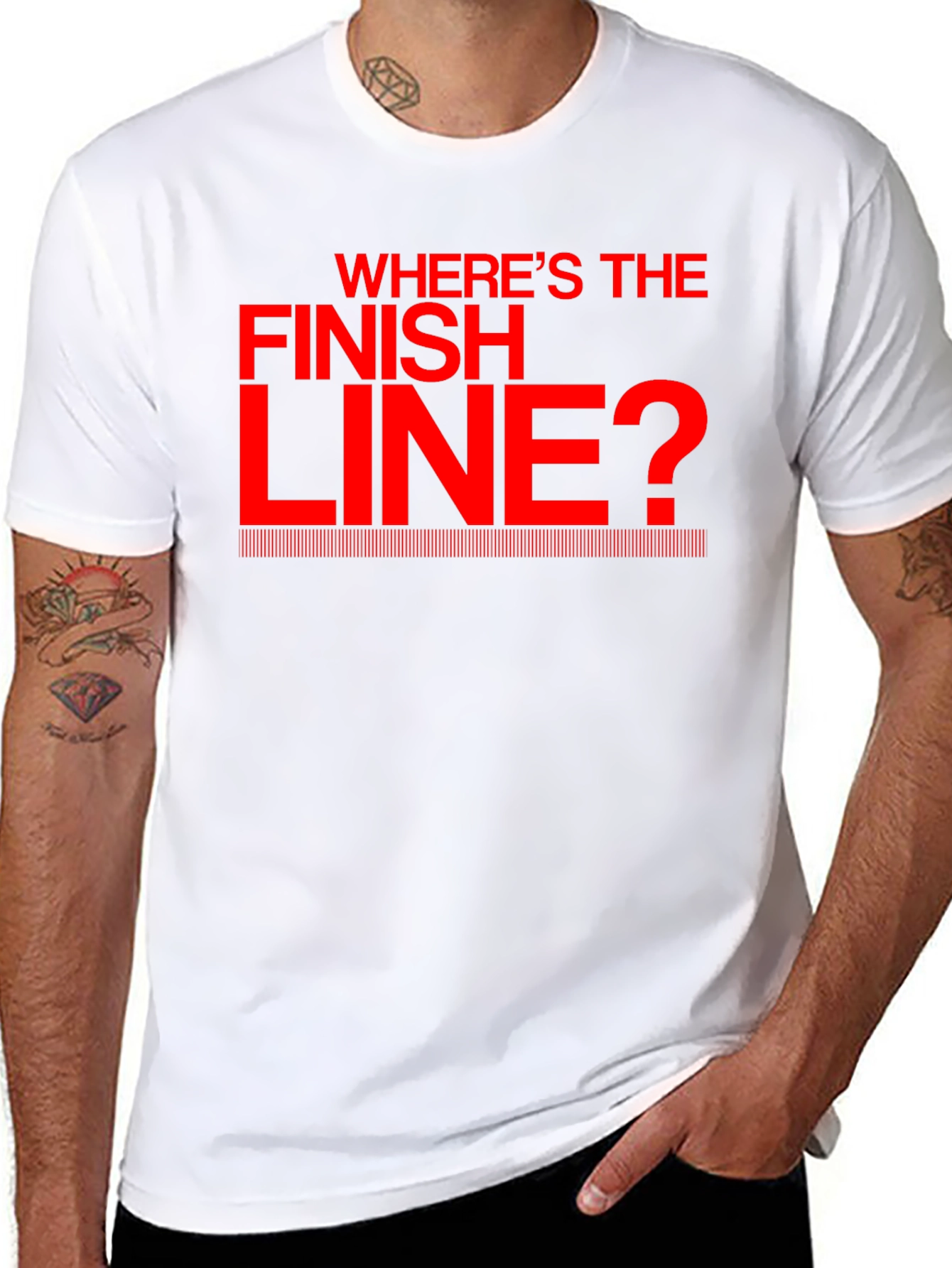 Wheres the Finish Line? Black T-Shirt
