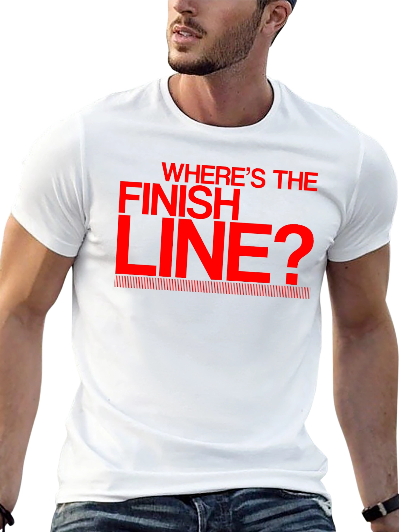 Wheres the Finish Line? Black T-Shirt