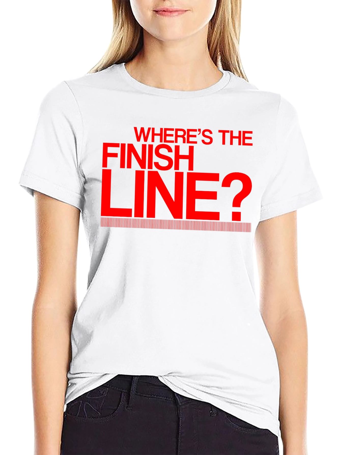 Wheres the Finish Line? Black T-Shirt