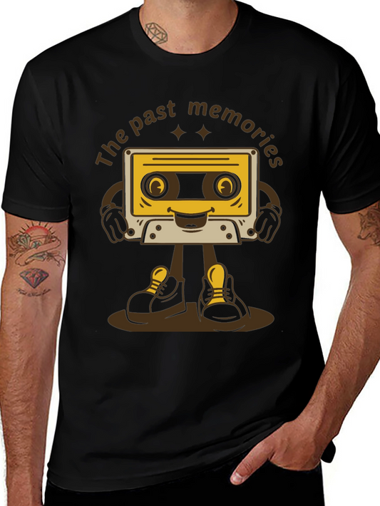 Retro Cartoon Cassette Tape T-Shirt - Past Memories