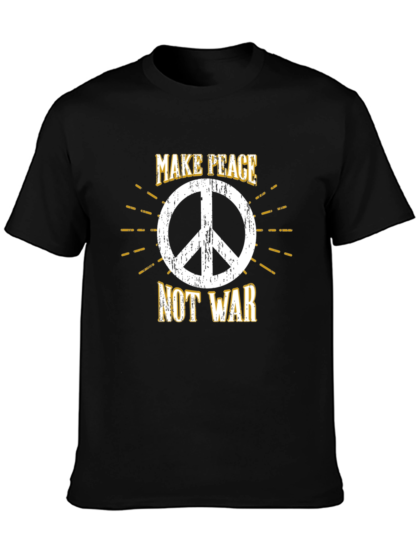 Make Peace Not War Graphic T-Shirt - Black