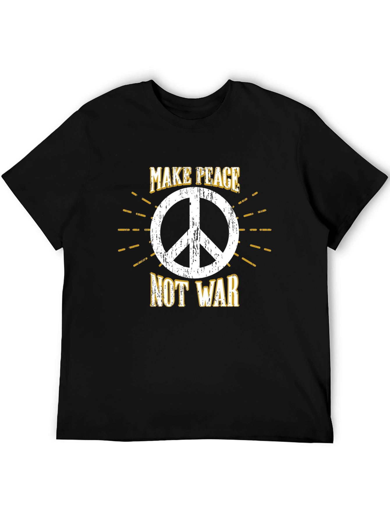 Make Peace Not War Graphic T-Shirt - Black