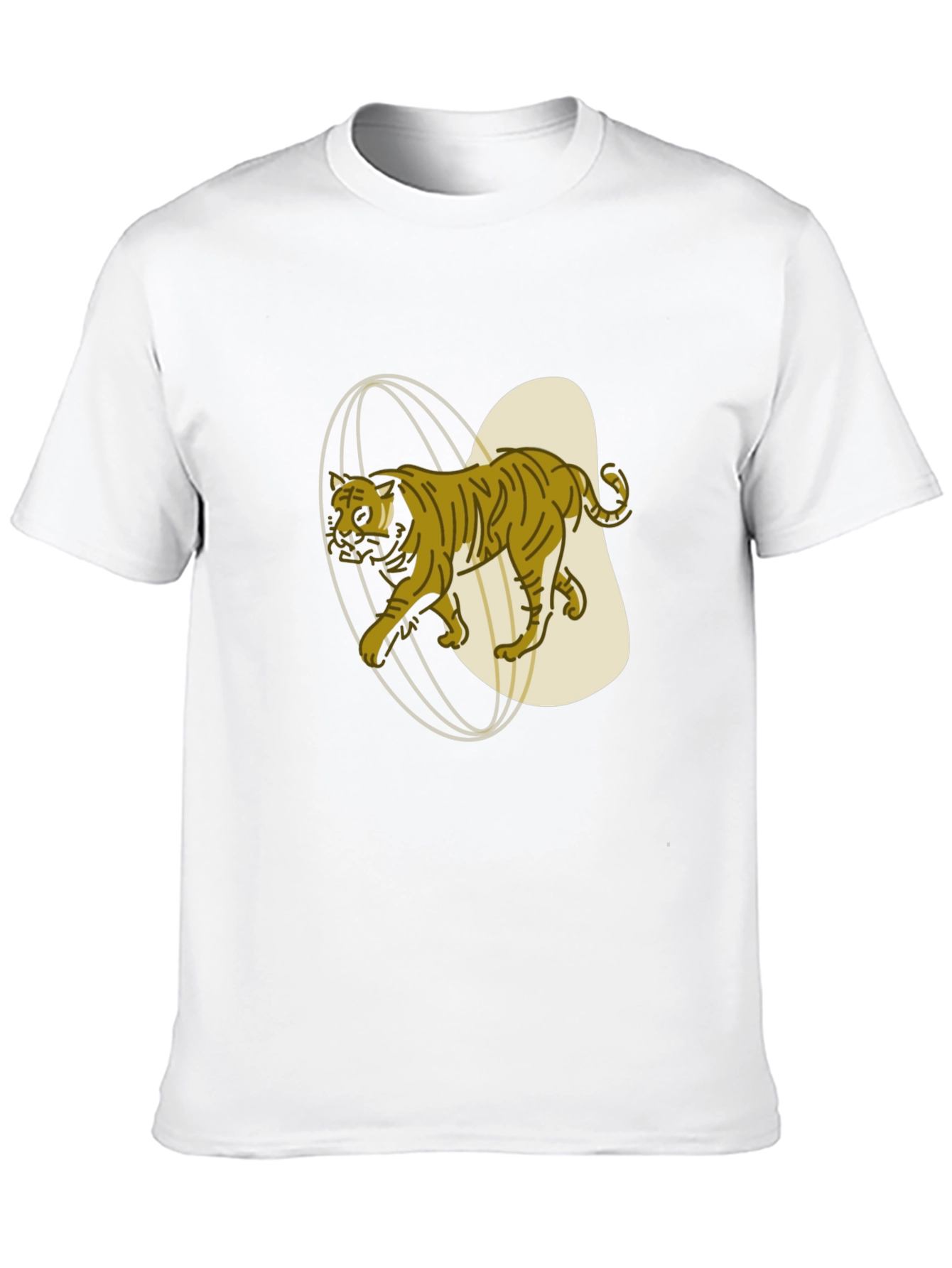 Stylish Tiger Graphic Tee - Black Cotton Blend Shirt