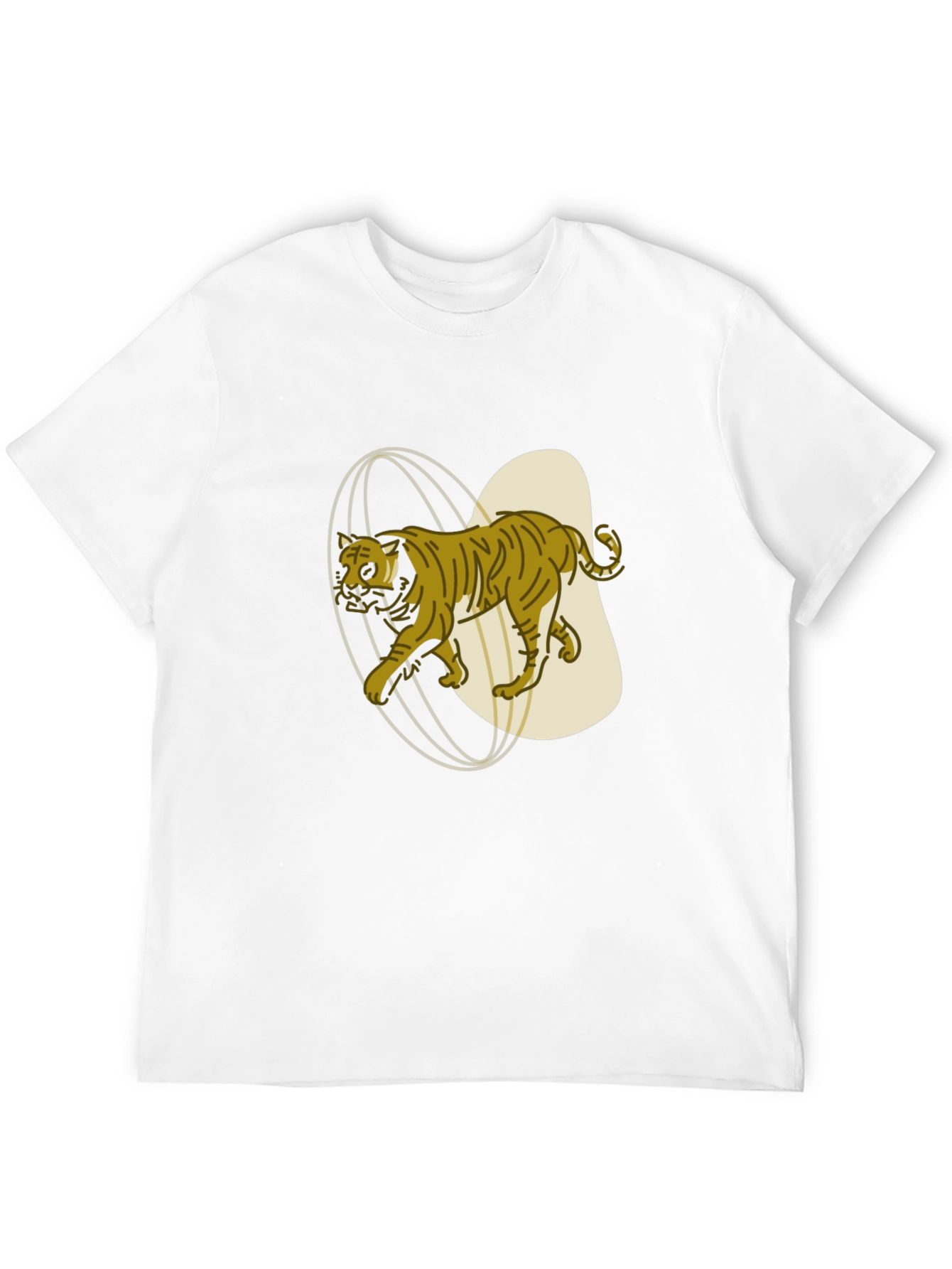 Stylish Tiger Graphic Tee - Black Cotton Blend Shirt