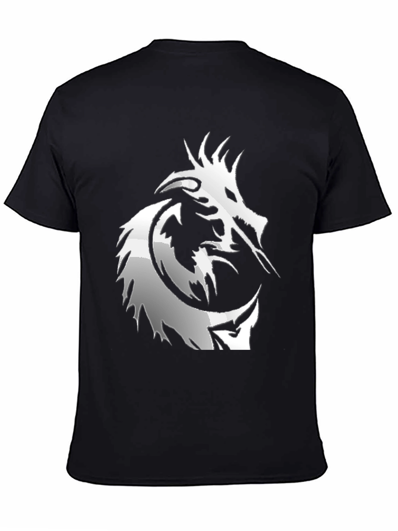 Dragon Graphic Tee - Black Cotton T-Shirt